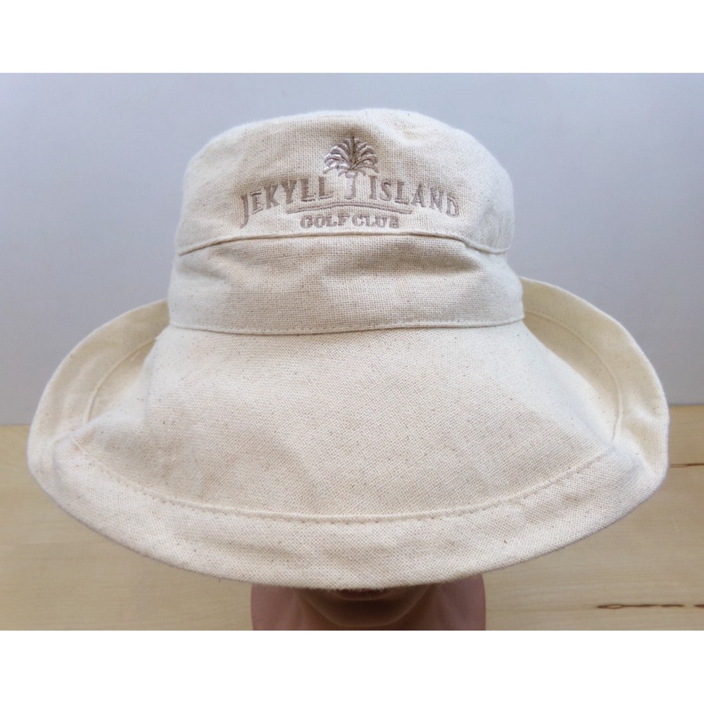 Scala Collezione UPF 50 Cotton Bucket Hat Jekyll Island Golf Club‎ Beige Khaki